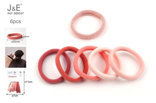 [989337] [24u/cx]Anillos de toalla delgados de Dupont (1 anillo decorativo + 5 Dupont anillos) 6 piezas mixtas en 6 colores