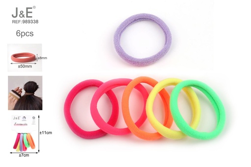 [989338] [24u/cx]Anillos de toalla delgados de Dupont (1 anillo decorativo + 5 Dupont anillos) 6 piezas mixtas en 6 colores