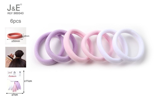 [989343] [24u/cx]Anillos de toalla delgados de Dupont 6 piezas 3 colores