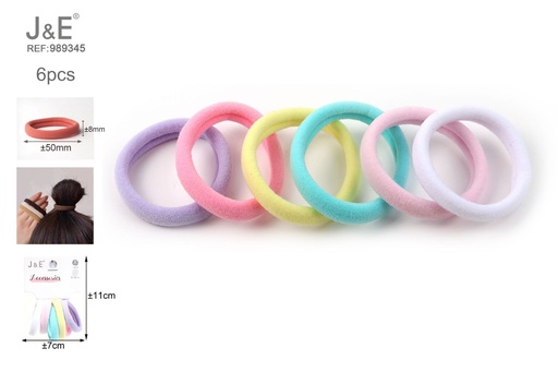[989345] [24u/cx]Anillos de toalla delgados de Dupont 6 piezas 6 colores
