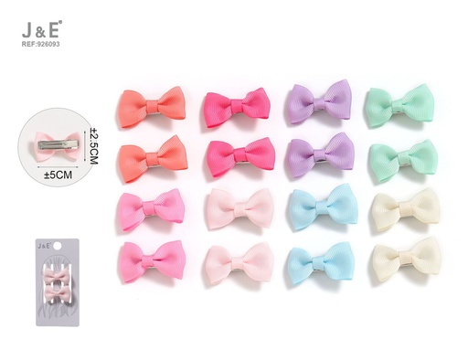 [926093] [24u/cx]Clip de corbata ribeteado 2 piezas tonos claros de primavera 8 colores