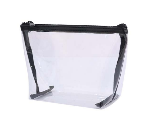 [YK - 1501] [12u/cx]Estuche hexagonal de PVC transparente con fondo ancho Negro