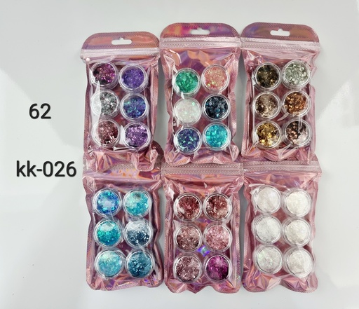 [KK-026] [12u/cx]Decoración de uñas 6 piezas botellas de diamante