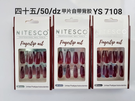 [YS-7108] [12u/cx]Uñas postizas 69 piezas - Modelo 290762