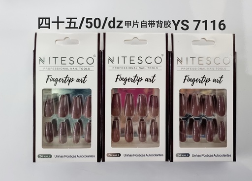 [YS-7116] [12u/cx]Uñas postizas 69 piezas - Modelo 5472710