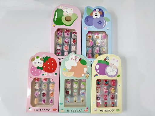 [LX-7553] [12u/cx]Uñas postizas infantiles con impresión digital