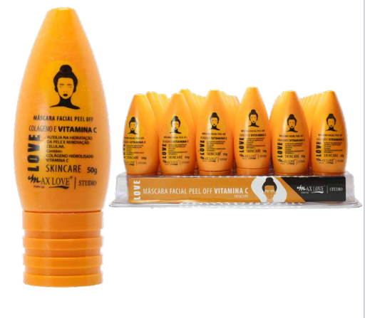 [MX030] MÁSCARA FACIAL PEEL OFF VITAMINA C COM 48 UNIDADES