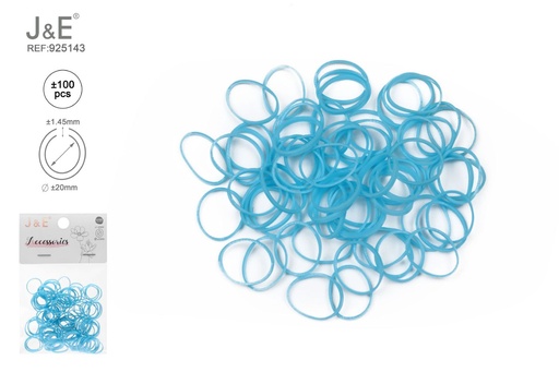 [925143] [24u/cx]Set de ligas pequeñas primavera azul pastel ±100 piezas