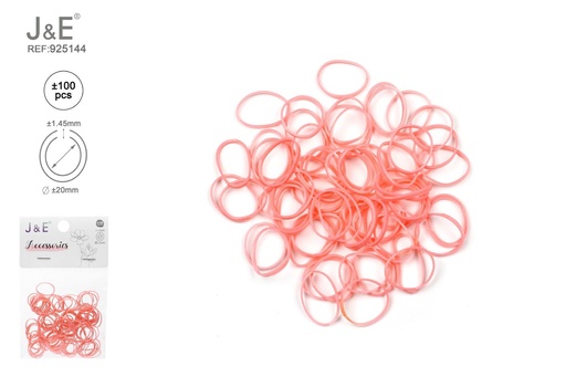 [925144] [24u/cx]Set de ligas pequeñas primavera rosa pastel ±100 piezas