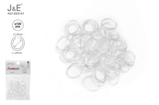 [925141] [24u/cx]Set de ligas pequeñas transparentes ±100 piezas