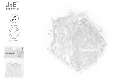 [925158] [24u/cx]Set de ligas grandes transparentes ±60 piezas