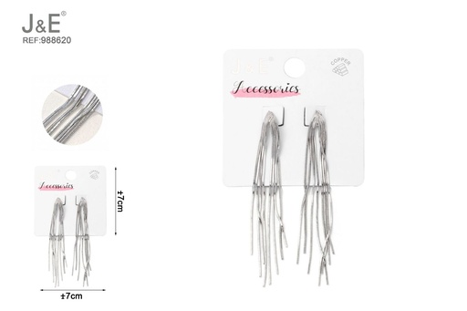 [988620] [6u/cx]Pendientes blancos K - 1 par