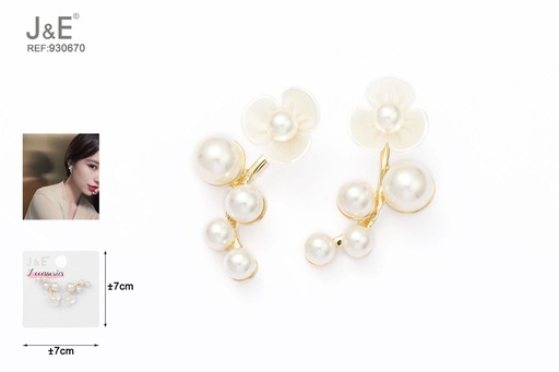 [930670] [6u/cx]Pendientes electrochapados en oro verdadero de 14K