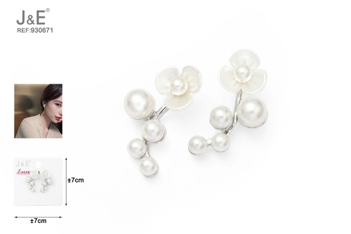 [930671] [6u/cx]Pendientes electrochapados en paladio blanco K