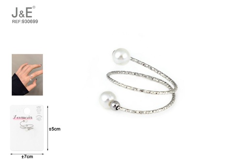 [930699] [6u/cx]Anillo electrochapado en paladio blanco K