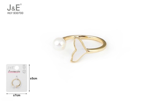 [930700] [6u/cx]Anillo electrochapado en oro verdadero de 14K