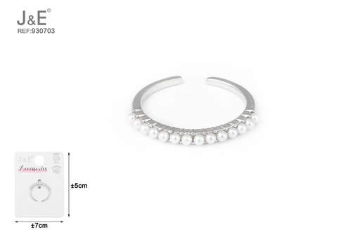 [930703] [6u/cx]Anillo electrochapado en paladio blanco K