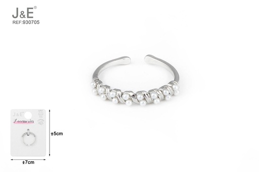 [930705] [6u/cx]Anillo electrochapado en paladio blanco K