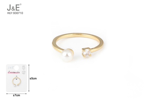 [930710] [6u/cx]Anillo de oro auténtico bañado en 14K