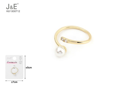 [930712] [6u/cx]Anillo de oro auténtico bañado en 14K