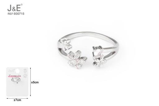[930715] [6u/cx]Anillo electrochapado en paladio blanco K