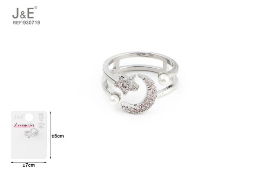 [930719] [6u/cx]Anillo electrochapado en paladio blanco K