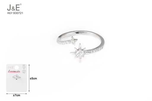 [930721] [6u/cx]Anillo electrochapado en paladio blanco K