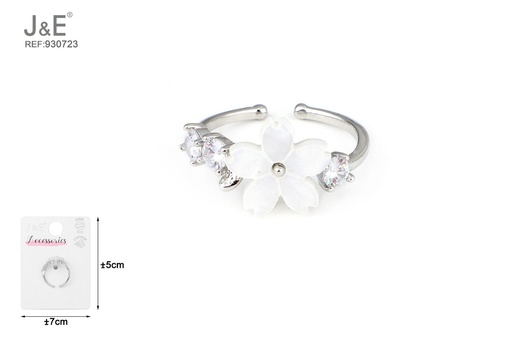 [930723] [6u/cx]Anillo electrochapado en paladio blanco K