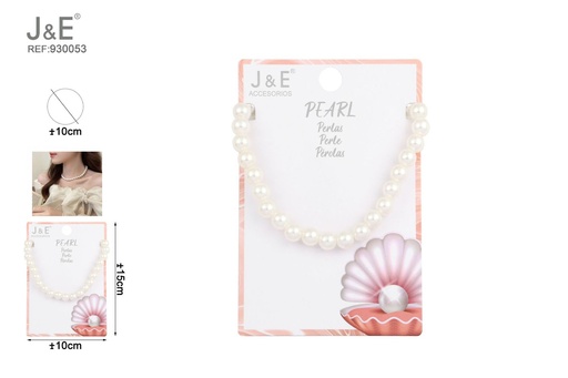 [930053] [6u/cx]Collar de perlas 10# blanco K