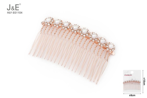 [931104] [12u/cx]Peine con pedrería y perlas para el cabello