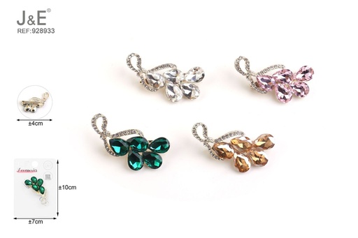[928933] [12u/cx]Broche de cristal 4 cm