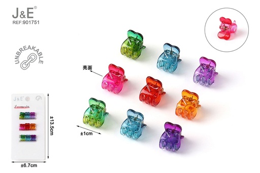 [901751] [12u/cx]Set de 9 pinzas pequeñas 1 cm (modelo 6185-xsA251)