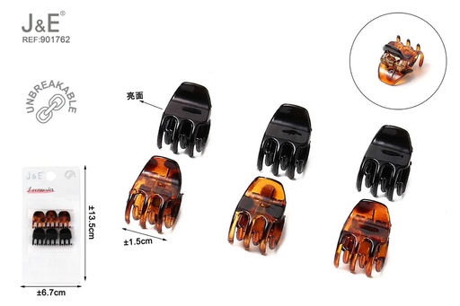 [901762] [12u/cx]Set de 6 pinzas pequeñas 1.5 cm