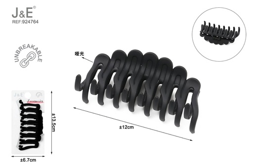 [924764] [12u/cx]Pinza 12.0 cm lacada elástica negra