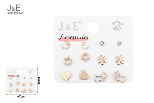 [927940] [6u/cx]Conjunto de aretes - 6 pares