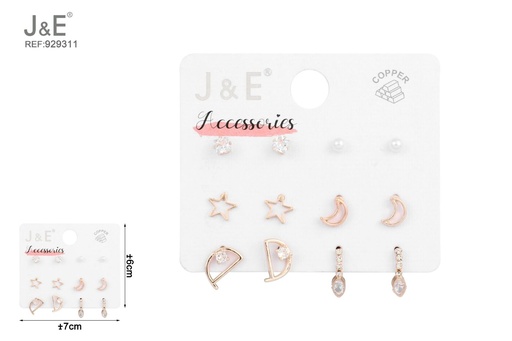 [929311] [6u/cx]Conjunto de aretes - 6 pares