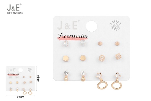 [929315] [6u/cx]Conjunto de aretes - 6 pares