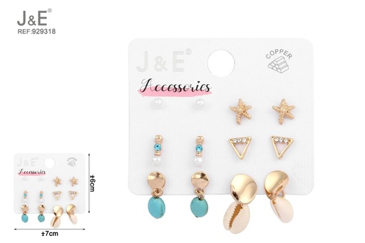 [929318] [6u/cx]Conjunto de aretes - 6 pares