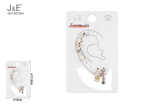[927924] [6u/cx]Conjunto de clips para cartílago de oreja - 9 pcs