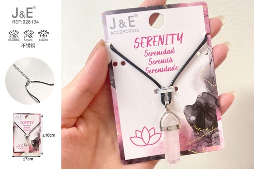 [928134] [12u/cx]Colgante hexagonal de piedra natural, cuarzo rosa