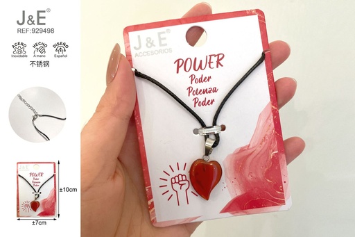 [929498] [12u/cx]Colgante de corazón torcido 1.5x2 cm, ágata roja